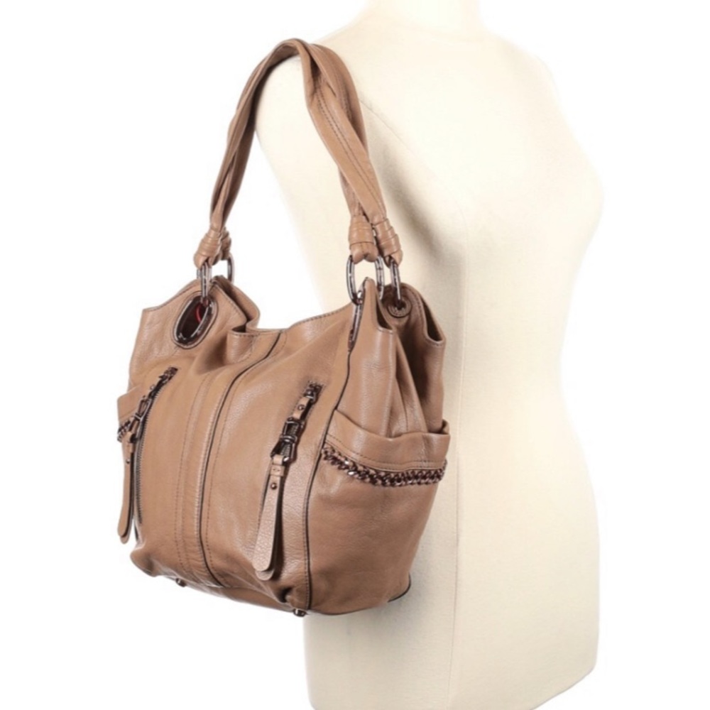 Alice BMakowsky leather hobo camel brown bag shoulder purse